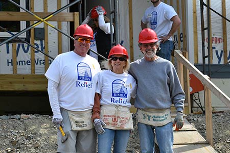 Group shot of employees at work site